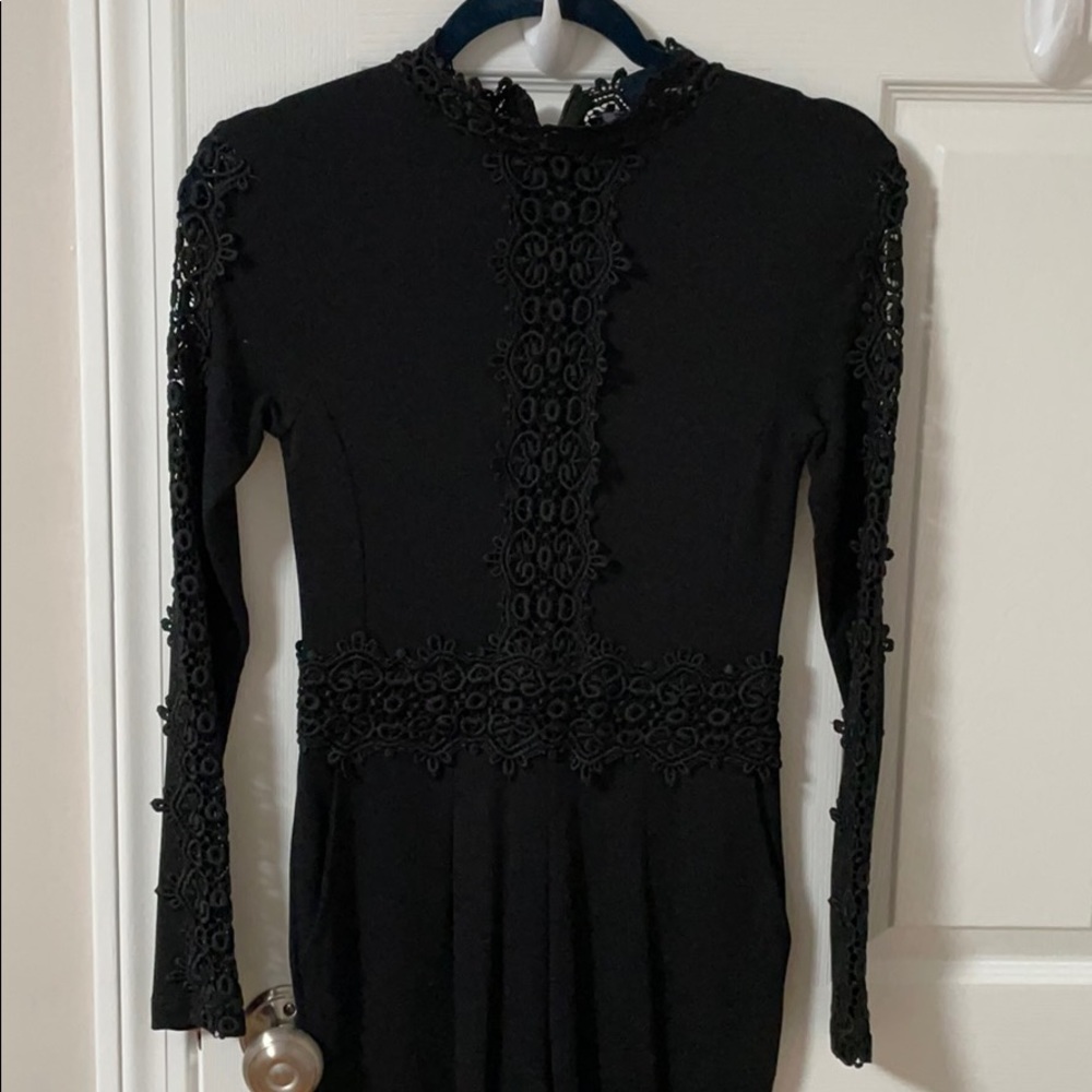 Black long sleeve jumpsuit